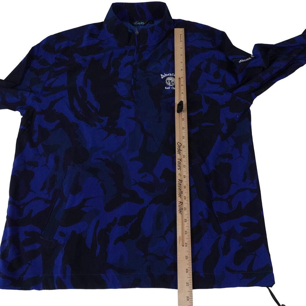 Abacoa Golf Club Scales Blue Camo Performance 1/4 Zip Pullover Men's Large - Picture 6 of 8